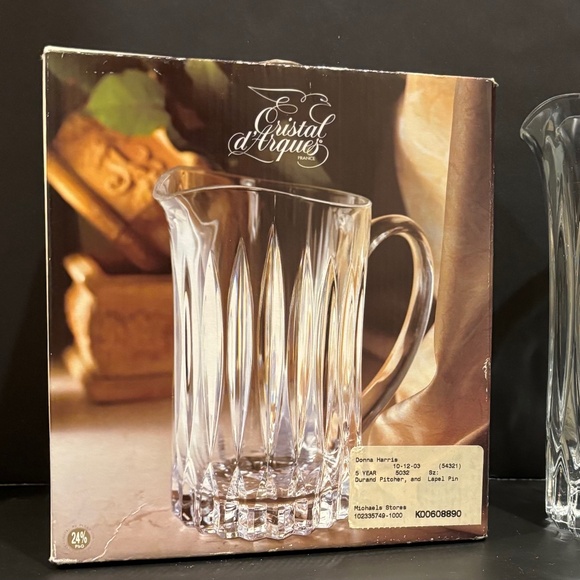 NIB Cristal d'Arques of France Classic Pitcher 24% Crystal - Picture 5 of 6